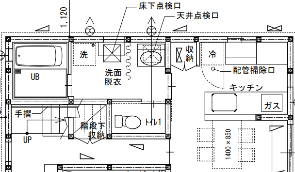 トイレ動線の図面例